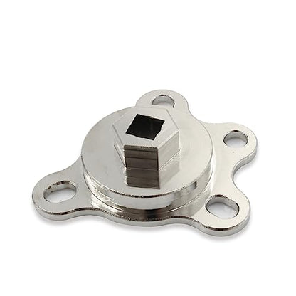 Silver Crankshaft Turning Tool Engine Rotation Adapter Tool | Compatible with Chevy Ford - color: Silver