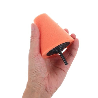 4pcs Car Wheel Hub Polishing Kit with Conical and Ball Sponge Pads for Waxing and Vehicle Protection, Drill Polishing Wheel Pads for Car Body Detailing and Cleaning