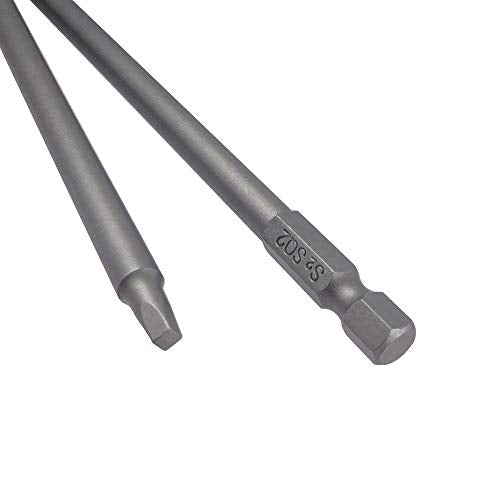 Wolfride 10pcs Square Head Bits #2 Square Drive Bit Set 1/4-Inch Shank Tip Bit #2 Long Magnetic Square Head Screwdriver Bits 5.9 Inch Length - style: SQ2 Head