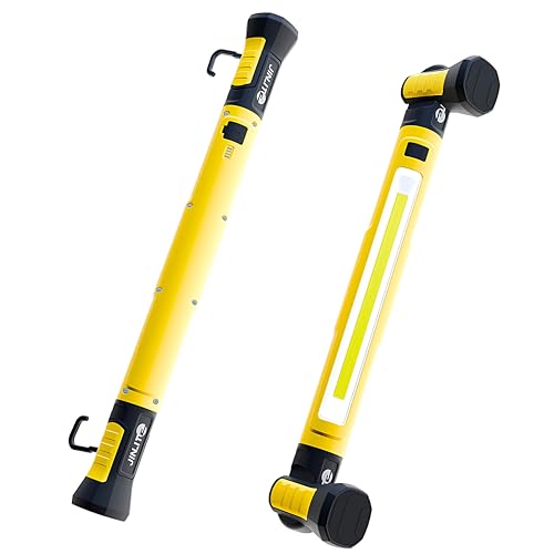 Magnetic Work Light - 3000LM Rechargeable LED Work Light Bar, 5200mAh Under Hood Mechanic Light for Garage, Workshop, Vehicle Inspection (1 Pack, Yellow) - color: Yellow