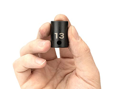 TEKTON 3/8 Inch Drive x 13 mm Shallow 6-Point Impact Socket | SID12113 - size: 13 mm, style: Shallow