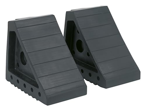 Sealey Wc01 Rubber Wheel Chocks 2.2Kg - Pair - size: 1.8kg