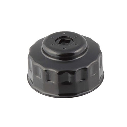 Steelman Low Profile Oil Filter Cap Wrench Socket 75mm and 77mm x 15 Flute, 3/8-inch Drive, Heavy Duty Chrome Vanadium Steel - size: 75 Millimeter and 77 Millimeter x 15 Flute