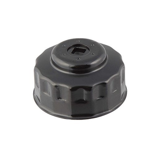 Steelman Low Profile Oil Filter Cap Wrench Socket 75mm and 77mm x 15 Flute, 3/8-inch Drive, Heavy Duty Chrome Vanadium Steel - size: 75 Millimeter and 77 Millimeter x 15 Flute