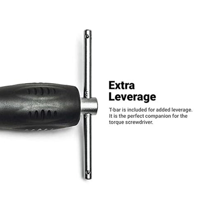 Capri Tools CP21075 Certified Limiting Torque Screwdriver Set, Small, Black, 10-50 in-lbs / Manual - size: 10-50 in-lbs / Manual