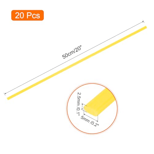 MECCANIXITY 20pcs 20 Inch Plastic Welding Rods PE Welding Strips Welder Rods for Plastic Welder, Car Bumper, Kayak Repair, Yellow - color: Yellow, size: 20 Inch