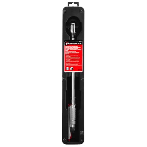 Powerbuilt Dual Drive Torque Wrench, 3/8 and 1/2 Inch Drives, 10ft Lbs, 19-inches Long, 10-150 Feet Range, Micrometer Style Torque Ranges 944001 - size: 1/2 in. and 3/8 in.