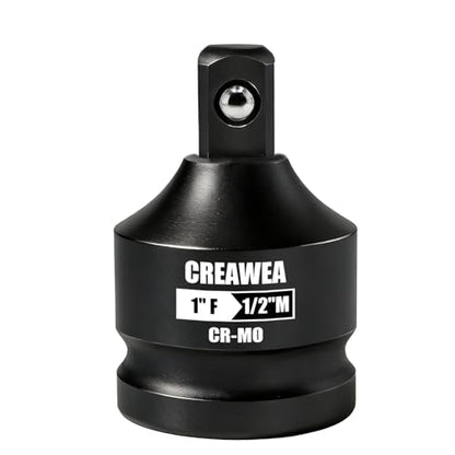 Impact Socket Adapter 1" F to 1/2" M, Cr-Mo Steel, Enhances Impact Driver Conversions, For Auto and Construction Use - size: 1" Female to 1/2" Male