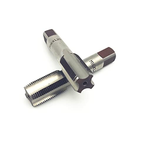AtticZone M16 x 1.25 Metric Hand Thread Tap, Right Hand, Alloy Tool Steel, 1 Taper Tap, 1 Plug Tap for Metal Working DIY Industrial - size: M16x1.25