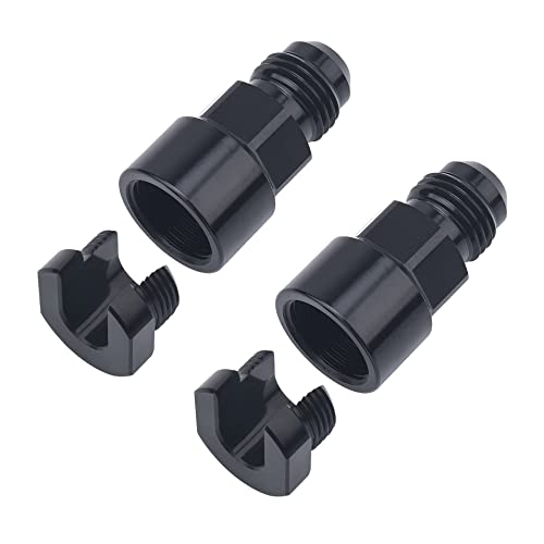 EVIL ENERGY 6AN Male to 3/8" Quick-Disconnect Female EFI Fuel Rail Fitting Aluminum 2PCS - size: 6AN to 3/8