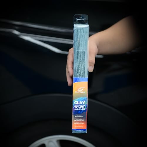 Clay Towel Auto Detailing | Professional Synthetic Clay Bar Towel for Faster Claying & Smooth Paint | Safe for Clear Coat & Glass | Reusable Claybar Towel 12"x12"