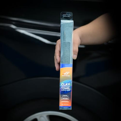 Clay Towel Auto Detailing | Professional Synthetic Clay Bar Towel for Faster Claying & Smooth Paint | Safe for Clear Coat & Glass | Reusable Claybar Towel 12"x12"