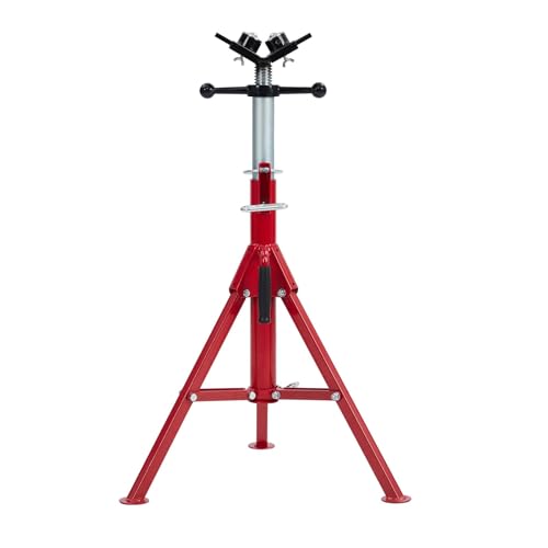 Heavy-Duty Pipe Stand, Adjustable Height 28-52 Inches,Folding Pipe Jack Stand with 2-Ball Transfer V-Head,2500 Lbs Load Capacity,Ideal for Construction Projects,Welding and Automotive. - size: 2-Balls