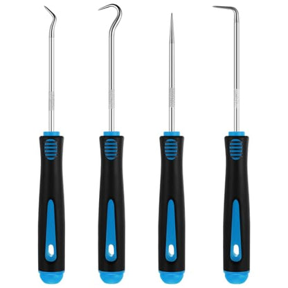 WILLBOND 4 Pcs Pick and Hook Set Precision Automotive Mechanic Picks Tools Set for Car Oil Seal Hooks Puller Remover Tools(6.5 Inches,Light Blue) - color: Light Blue, size: 6.5 Inches