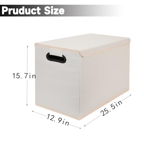 AOKJOY Car Trunk Organizer with Lid, Beige, 600D Oxford Cloth, Collapsible, for Automobiles, 26x13x16 Inches, 83 Liters - color: beige