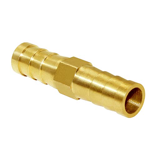 Joywayus Hose Barb Fitting 1/2" Hose ID,Hex Union Brass Fitting Water/Fuel/Air (Pack of 5) - size: 0.5 Inch, style: 5PCS