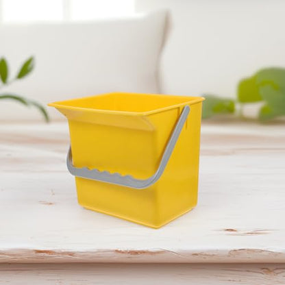 Luxshiny Plastic Bucket with Handle and Measuring Scale 2l Capacity Multifunctional Design Large Capacity Utility Bucket for Home Cleaning and Car Detailing