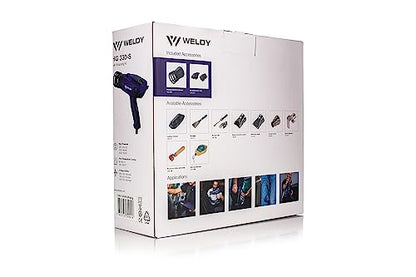 WELDY - HG 530-A - Heat Gun for Car Wrap; Light Weight - High-Performance 176F to 1,112F - Nozzle Heat Protection Device- 16 Ft Cord - Air Intake Guards - Precision Digital Readout