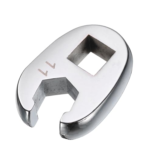 HARFINGTON Drive Crowfoot Wrench 3/8" Drive 11mm Metric Fractional Crowfoot Flare Nut Wrench 40Cr Chrome Plated Open End Crowfoot Wrench for Mechanics Automotive Repair Work - size: 11mm