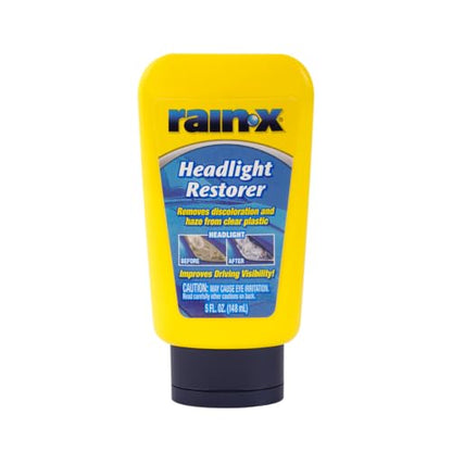 Rain-X 800001810 Headlight Restorer, Headlight Cleaner & Restoration Liquid for Hazy, Yellowed Headlights, Brings Lights Back to Like New Condition, No Tools Required & Long Lasting Result - style: Headlight Restorer Treatment