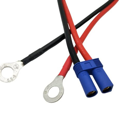 EC5 Female Connector to 8mm O-Ring Terminal Extension Cable 50cm 10awg Wire for RC Car ESC Jump Starter Emergency Power Cord Automotive Emergency Battery
