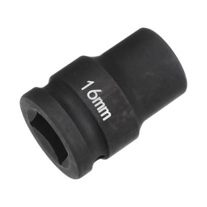 HARFINGTON 6-Point Impact Socket 3/4" Drive 16mm Metric 40Cr Alloy Steel Spindle Axle Nut Impact Socket - size: 16mm