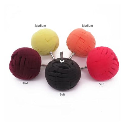 Car Polishing Pad Buffing Foam Sponge Cone Polisher Buffer Automotive Waxing Kit for Wheel Hub Headlight(White) - color: White