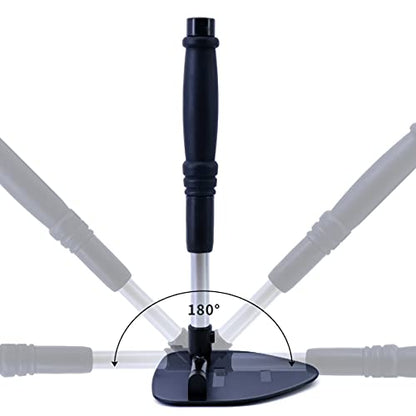 Polyte Pivoting Windshield Glass Cleaning Tool Extendable Aluminum Handle w/3 Premium Microfiber Covers, Spray Bottle, Mesh Bag, Triangle Shaped Plate