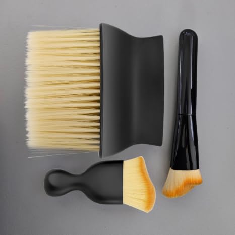 BE:Trend URBAN CAR Multi-Purpose Cleaning Brush Set – 3-Piece Detailing Kit for Cars, Miniature Models, and Figurines | Soft Bristles, Ergonomic Handle, Durable & Eco-Friendly Design