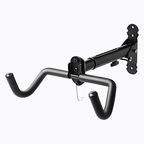 Gootus Bike Wall Mount Hanger - Horizontal Bicycle Indoor Storage Rack | Cycling Wall Mounted Holder Hook - Hang Your Road, Mountain or Hybrid Bikes in Garage or Home - color: Black 1Pack