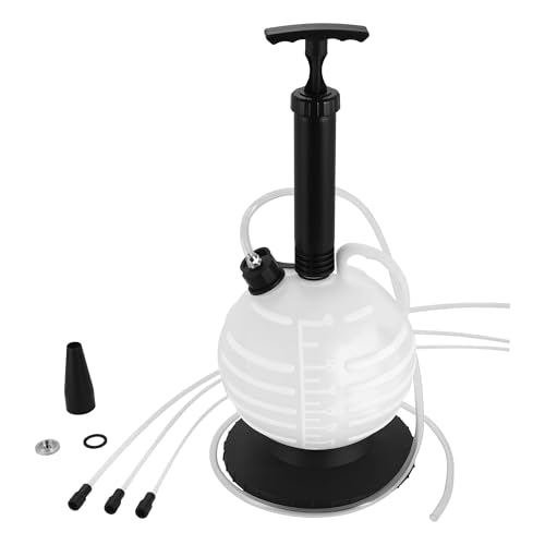 6L Manual Vacuum Oil Extractor Pump, Fluid Extractor Pump with 1 Hose and 3 Long Hard Tubes for Automotive, Marine, and Multi-Purpose Fluid Changes