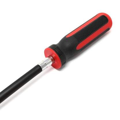 CTA Tools 8851 Extra Long Flex Driver with 1/4" Sq. x 1/4" Hex Adapter - Flexible Drill Bit Extension for Tight Areas, Flexible Screwdriver Extension for High-Torque Loads, Rugged, 24-Inch
