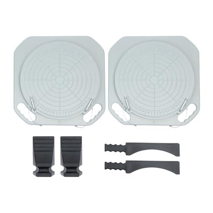 5Ton Wheel Alignment Tool Wheel Alignment Turn Plates With Transition Blocks & Thrust Pads,2Pack Wheel Alignment Turntable Turn Plates 360 Rotating Turn Plate Front End Wheel Tool For Car Truck