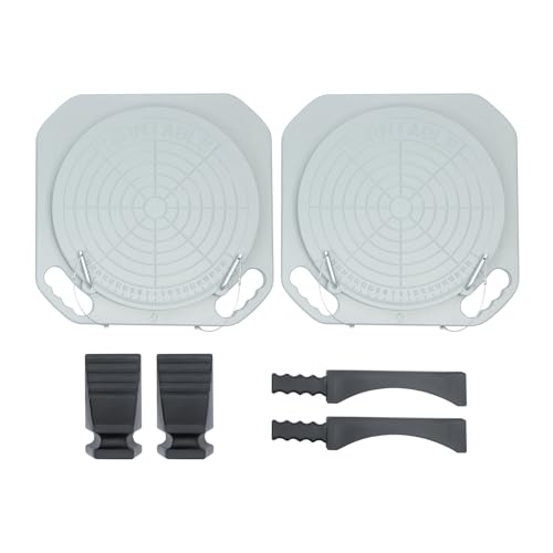 5Ton Wheel Alignment Tool Wheel Alignment Turn Plates With Transition Blocks & Thrust Pads,2Pack Wheel Alignment Turntable Turn Plates 360 Rotating Turn Plate Front End Wheel Tool For Car Truck