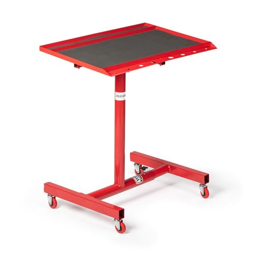 Titan Distributors Inc Adjustable Rolling Work Table with Tool Drawer Workstation for Shops Garages and Warehouses