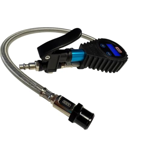 ARB ARB601A Digital Tire Pressure Gauge with Braided Hose and Chuck, Inflator and Deflator 0-200 Psi / 0-14 Bar / 0-1400 Kpa. Ideal for Fast and Simple 4x4 Off Road Adventures - 2026 Launched