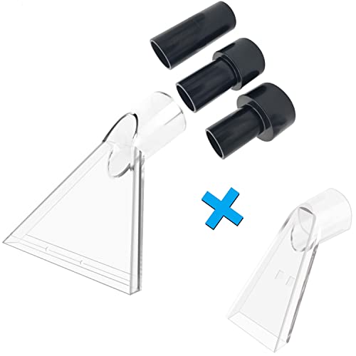 Happy Tree Universal Fits All Shop Vacs with 2-1/2"& 1-7/8" & 1-1/4" Adapters Large 7-1/2"& Small 3-1/2" Clear Head for Upholstery/Carpet Cleaning, Shop Vac Extractor Attachment - size: Small+Large