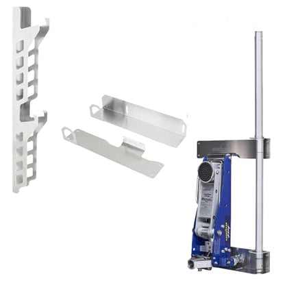 Wall Mount Aluminum Floor Jack Holder & Vertical Jack Stand Storage Rack, 2-Piece Garage Organizer for 1.5-3 Ton Floor Jacks and 2-12 Ton Jack Stands, Aluminum Construction