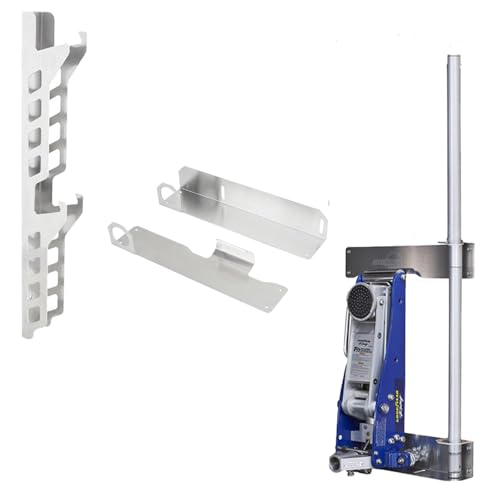 Wall Mount Aluminum Floor Jack Holder & Vertical Jack Stand Storage Rack, 2-Piece Garage Organizer for 1.5-3 Ton Floor Jacks and 2-12 Ton Jack Stands, Aluminum Construction