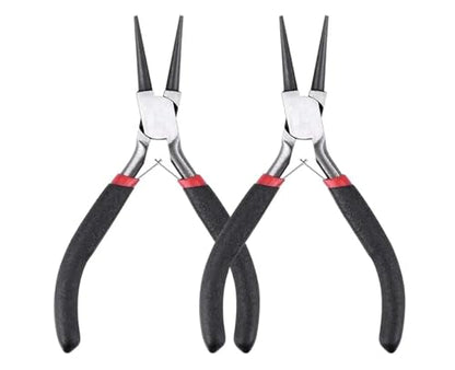 Round Nose Pliers Jewelry Making Pliers Tools 2 Pack,Wire Jewelry Making Tools Bead Pliers for Jewelry Repair,Wire Wrapping,Crafts,Jewelry Making Supplies - style: Round Nose