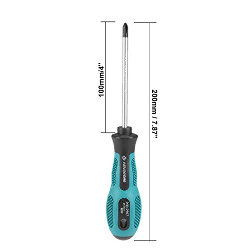 uxcell #1 Phillips Screwdriver 4 Inch Round Shaft Non Slip Comfortable Handle - size: PH1 x 4"