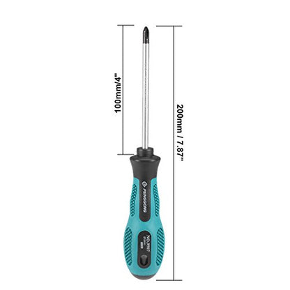 uxcell #1 Phillips Screwdriver 4 Inch Round Shaft Non Slip Comfortable Handle - size: PH1 x 4"