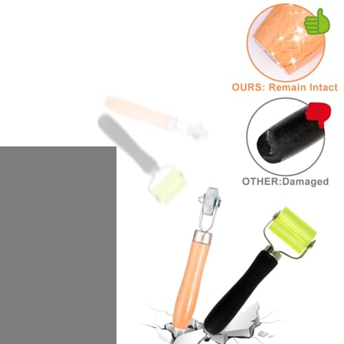 3pcs Car Tire Repair Tool Set with 3mm, 6mm, and 12mm Silver Metal and Wood Rollers to Minimize Air Bubbles and Tube Patch Adhesion for Tire Repair