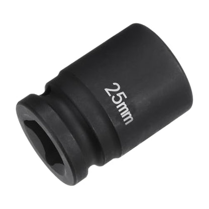HARFINGTON 6-Point Impact Socket 3/4" Drive 25mm Metric 40Cr Alloy Steel Spindle Axle Nut Impact Socket - size: 25mm