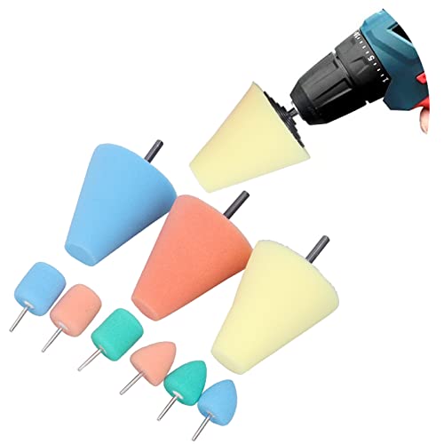 Buffing Ball, Quickly Process Versatile Reusable 6mm 3mm Shank Polishing Cone for Automotive Car Wheel Hub for Electric Drills
