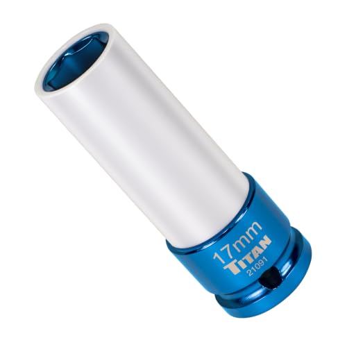 Titan 21091 1/2-Inch Drive x 17mm Non-marring Impact Deep Lug Nut Socket - size: 17mm