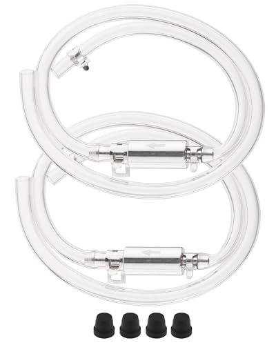 2Set Brake Fluid Bleeder Kit, One Way Check Valve Brake Bleeder Hose, Universal DIY Brake Fluid Bleeding Tool Kit for Car, Motorcycle & Clutch Hydraulic Systems - color: White, Bleeder Hose