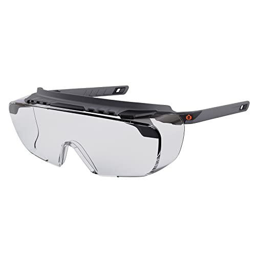 Ergodyne Skullerz OSMIN OTG Safety Glasses, Anti Fog, Over the Glasses Anti Scratch Protective Eyewear - color: Clear Lens