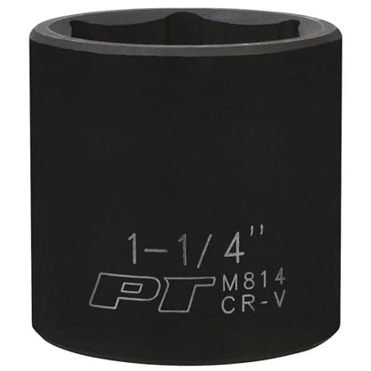 Performance Tool M814 1/2 Drive 1-1/4 6-Point Impact Socket for Heavy-Duty Automotive Repairs and Maintenance Jobs - size: 1-1/4", style: Impact
