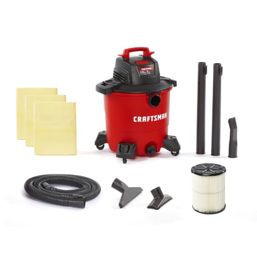 CRAFTSMAN CMXEVBE18590 9 Gallon 4.25 Peak HP Wet Dry Shop Vacuum - size: 9 Gal 4.25 Peak HP w/ Dust Bags